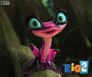 Puzzle Νύχτα, ένα μικρό δηλητήριο βάτραχος, ένα χαρακτήρα από τη νέα ταινία Ρίο 2
